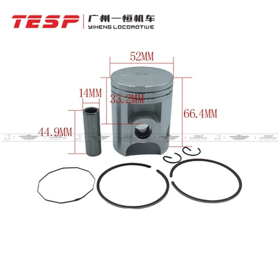 Ag100 52mm Motorcycle Piston Piston, piston ring, piston pin