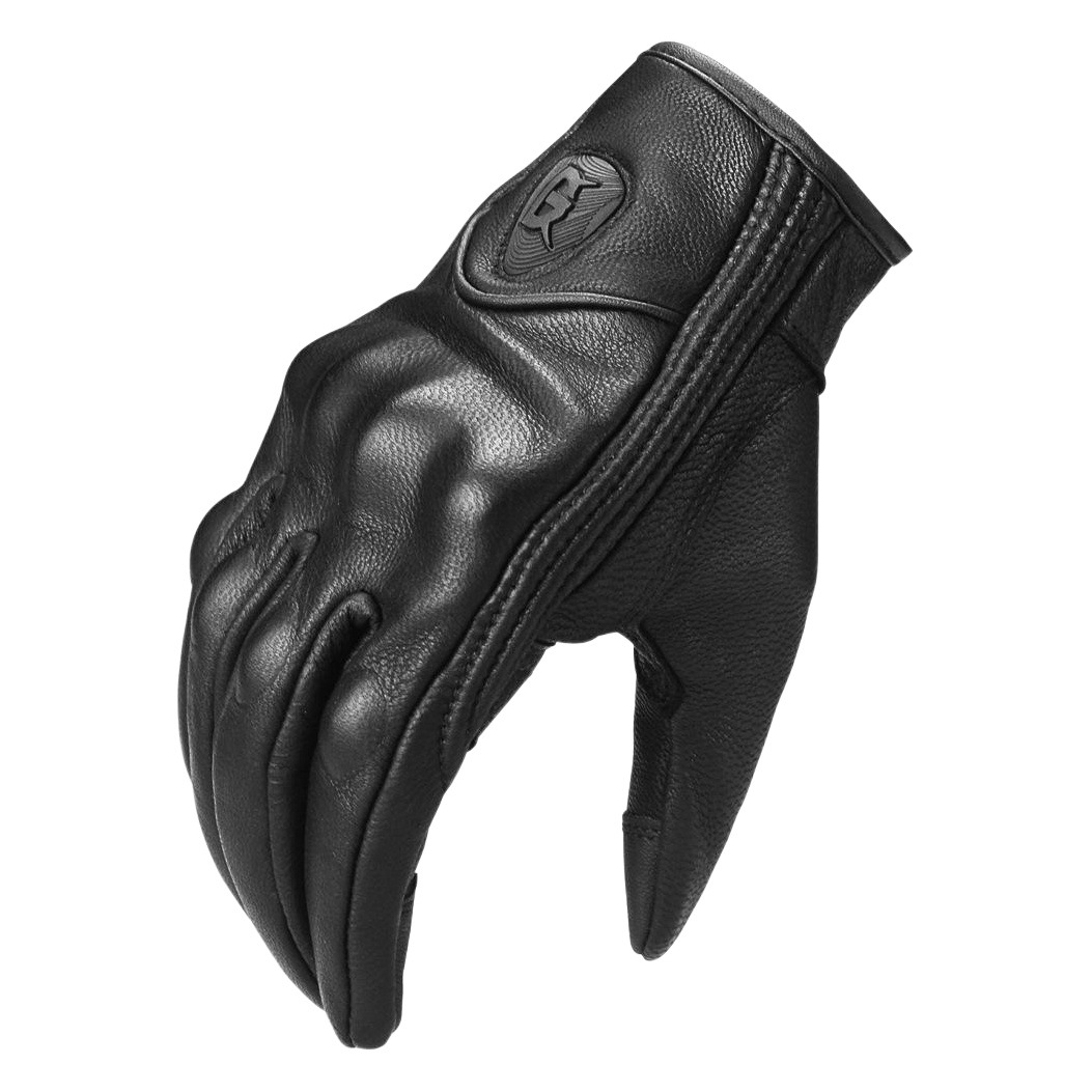 Touch Screen Spring and Autum Motorcycle Leather Gloves Men's Racing Rider All-Season Anti-Fall Riding Retro Full Finger