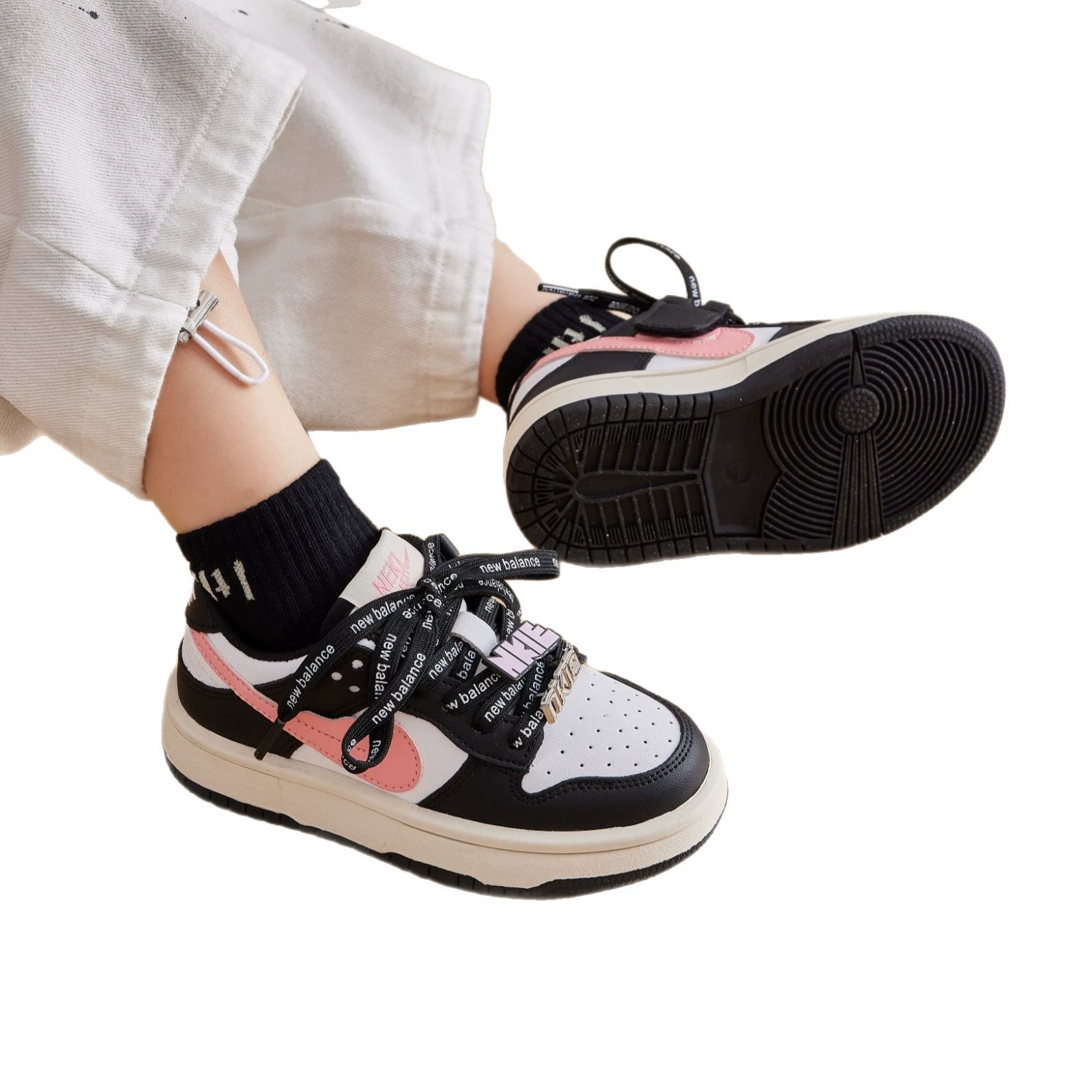 Air Jordan детские кроссовки для отдыха для мальчиков, универсальная обувь, спортивная обувь, осень, семейный стиль