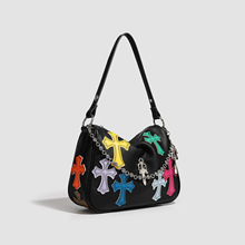 辣妹克罗芯彩色宝剑腋下包2025新款杨幂欧阳娜娜同款鸡块包单肩包