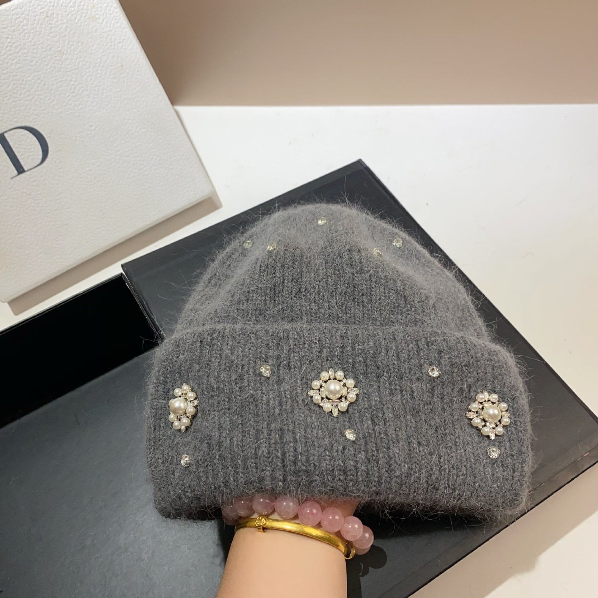 Palast Feng Shui Diamant Kaninchen Haar Gestrickte Herbst Winter Neue Prinzessin Süße und Edle Dame Xiaoxiangfeng Warme_voghion.com