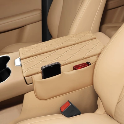 24 Models of Blue Electric E5Plusl Car-Specific Armrest Box Heightening Pad Central Protective Cover Interior Decoration (Armrest box pad) - blue-electric-e5-plus-walnut-brown