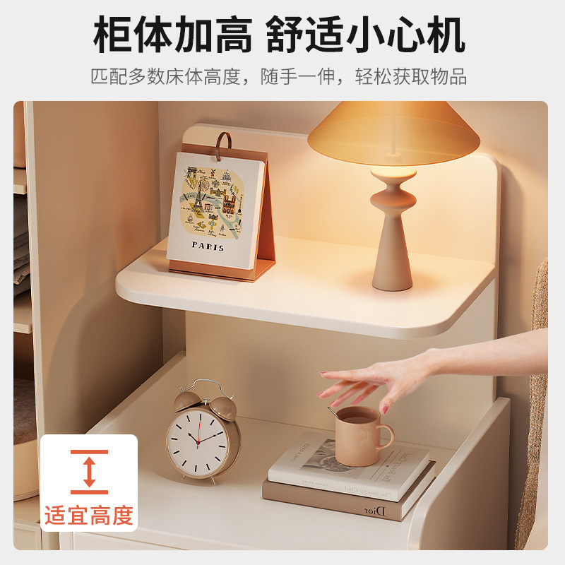 Mesita de noche pequeña, simple, moderna, habitación doméstica, armario de almacenamiento junto a la cama, armario pequeño, estante de cabecera para habitación de alquiler