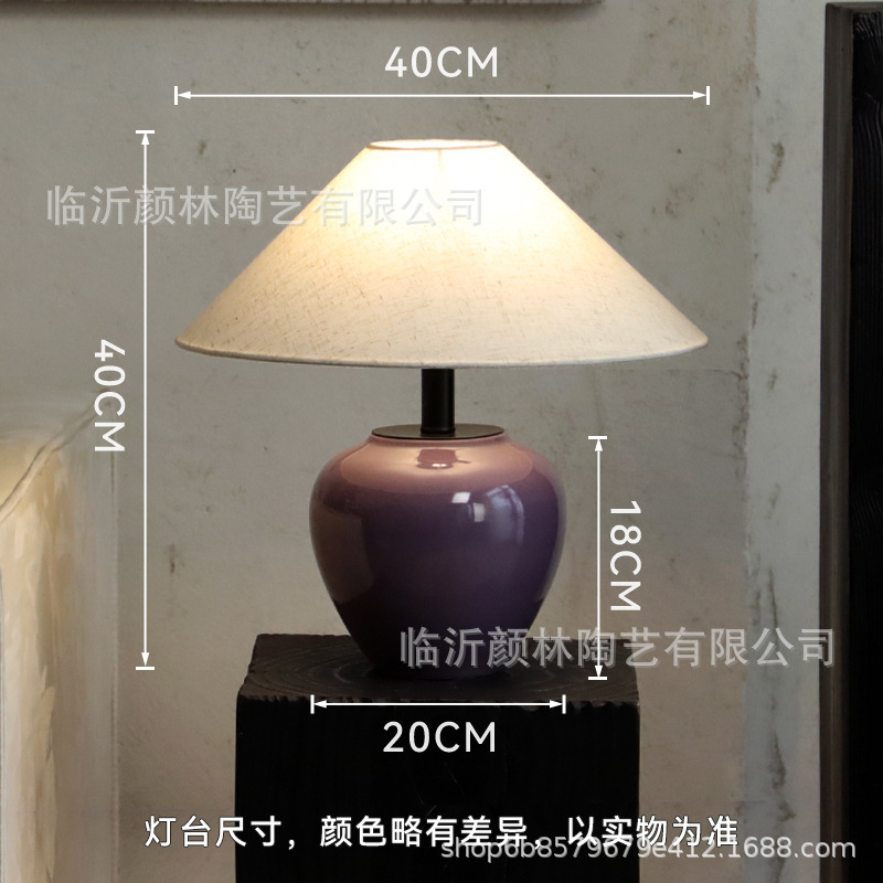Lámpara de escritorio de arte lámpara de cabecera lámpara de cerámica lámpara de cerámica lámpara de escritorio de estilo medieval lámpara de escritorio blanca decoración lámpara de atmósfera