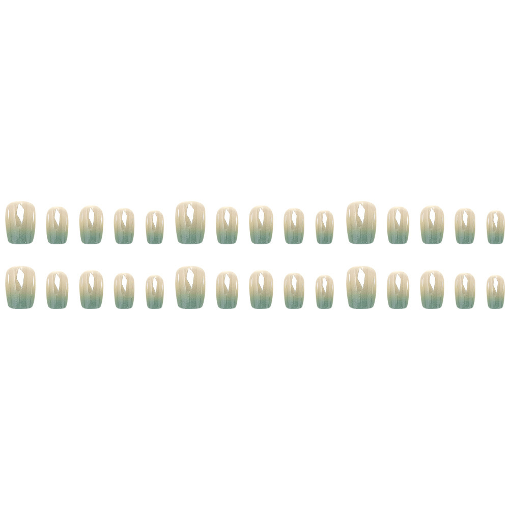 Venta caliente en forma de escalera, armadura corta, parche de uñas francés de fantasía de moda, 30 piezas, piezas de uñas de uñas
