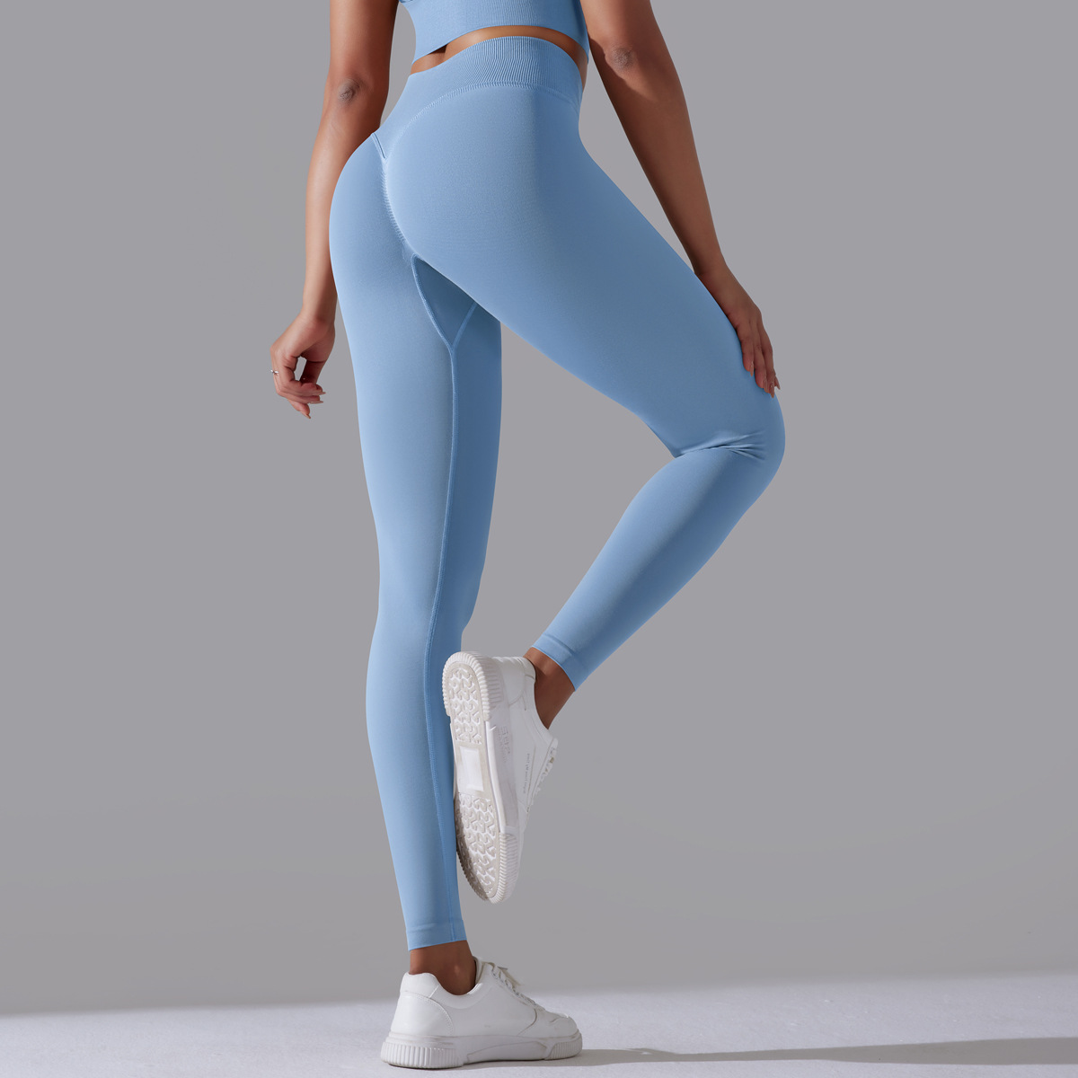 Simple Style Sports Solid Color Nylon Cotton Blend U Neck Tracksuit Vest Jogger Pants Leggings display picture 194