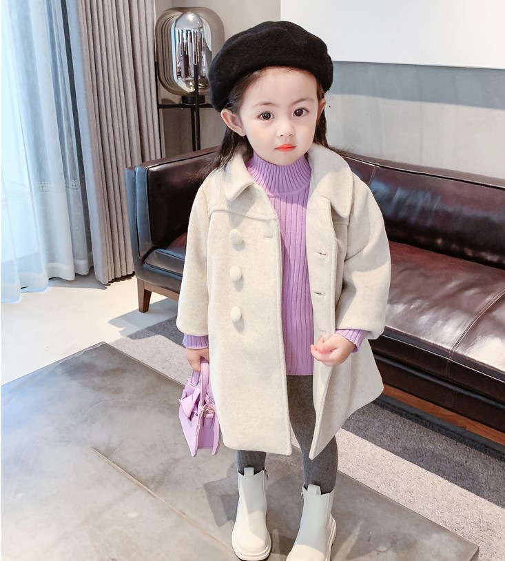 Cute Simple Style Solid Color Polyester Girls Outerwear display picture 19