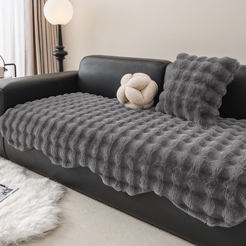 Francia de forma especial engrosada tela de seda de peluche 2024 nuevo otoño invierno de alta calidad sensación fija cojín antideslizante