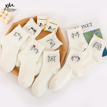 袜子白色春夏季新款萝莉松口中筒韩国ins潮可爱学生袜女袜堆堆袜