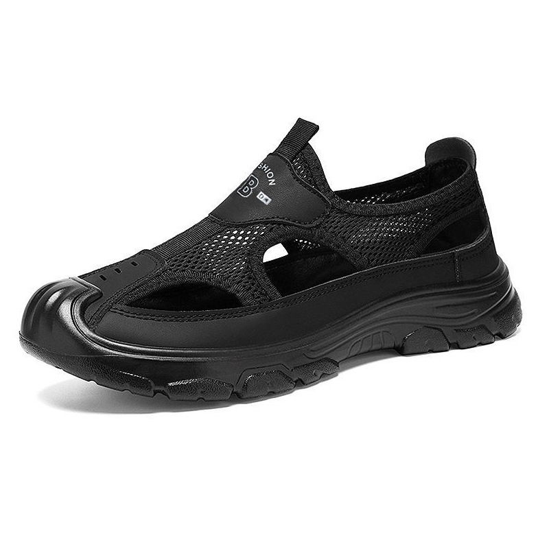 Sandalias para hombres, nuevos zapatos de poliuretano, zapatos casuales huecos, zapatos transpirables para hombres, zapatos simples y cómodos
