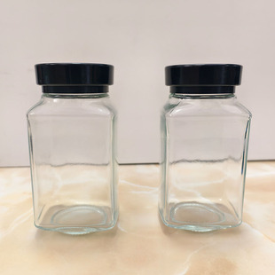 in stock freeze-dried powder packaging glass bottle UCC coffee glass bottle 80g 100g square food storage jar