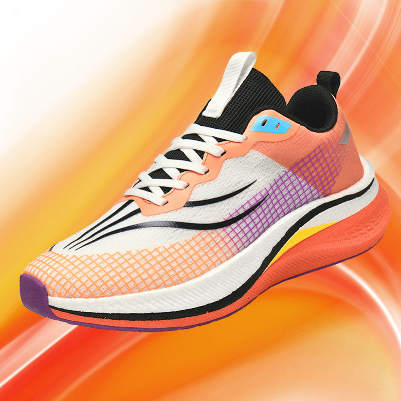 Red Rabbit Autumn Double Layer Thickened Soft Sole Sports Popcorn + Carbon Plate Running Shoes for Middle School Students Racing Sports Training
