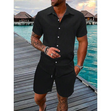 H 60365 Beach shirt shorts set ɳ̲������װ�羳����ͨ��