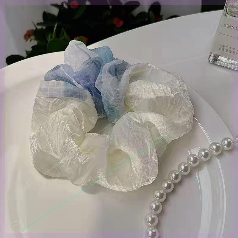 28＃蓝白渐变色网纱大肠圈