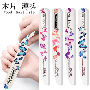 NAIL knife type wood chip color waterproof wear-resistant NAIL file pure white sandpaper file trimming special rubbing thin grinding