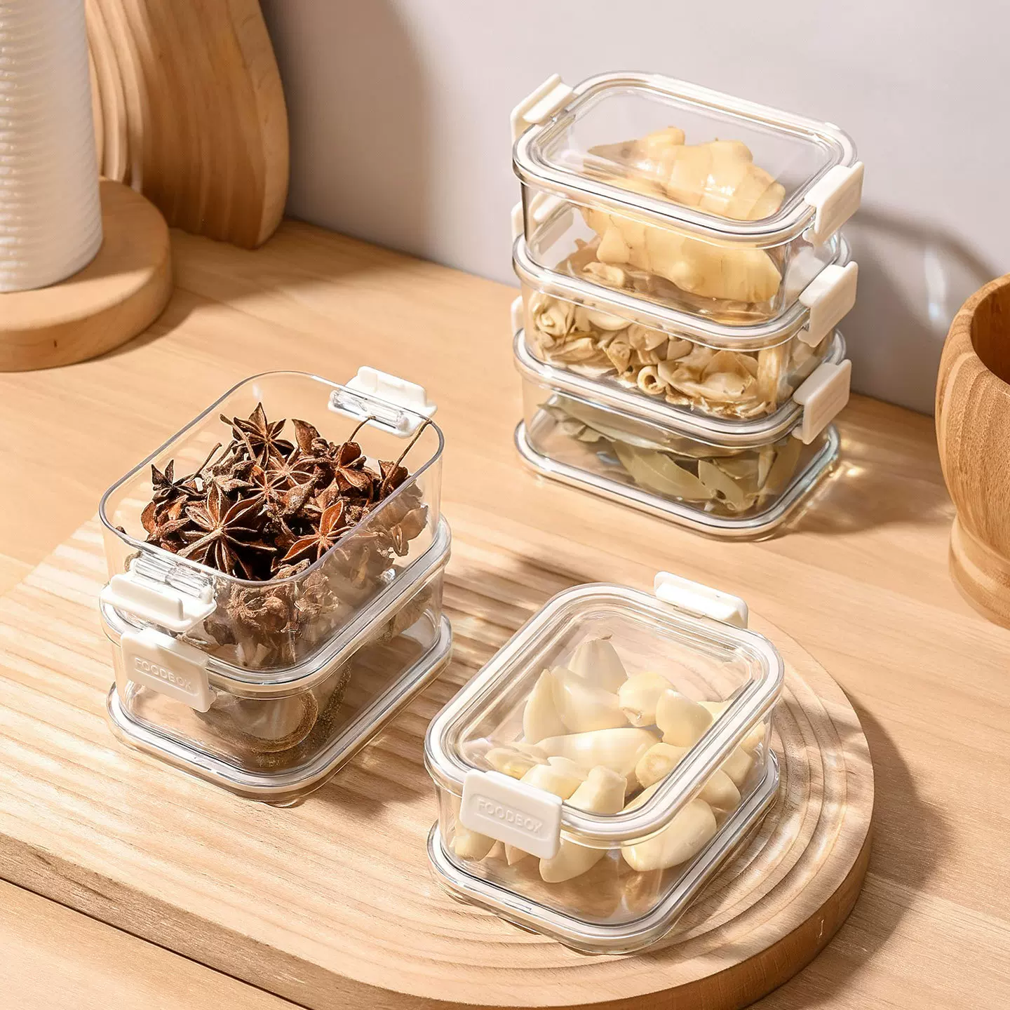 厨房香料收纳盒调料专用密封罐家用带盖储物盒佐料调味调料罐组合