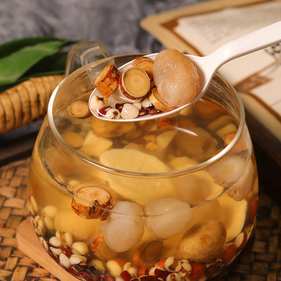 Qiaoyuntang Five-finger Peach Fuling Tea 100g/bagged Red Adzuki Bean Euryale Seed Coix Seed Yam Fig Combination