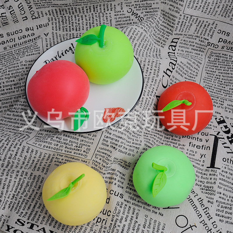 New strange Apple decompression creative pinch music toy powder Apple vent decompression toy