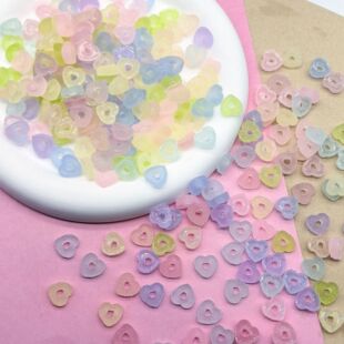 Simulation Candy Series Small Sugar Heart Donut Resin Material Cream Glue Mobile Phone Case Handmade Ball Filling