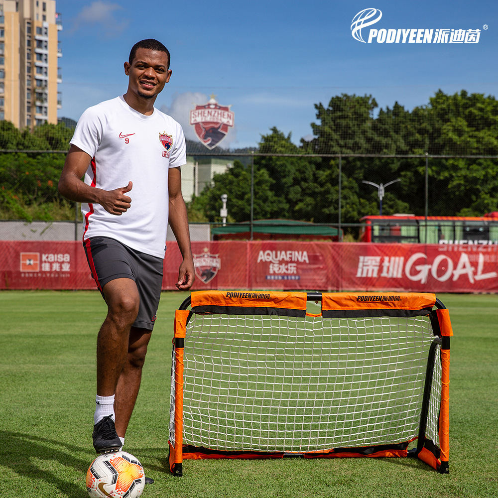 Puerta de fútbol de metal plegable portátil para niños para exteriores Diseño ligero para entrenamiento móvil Red de fútbol