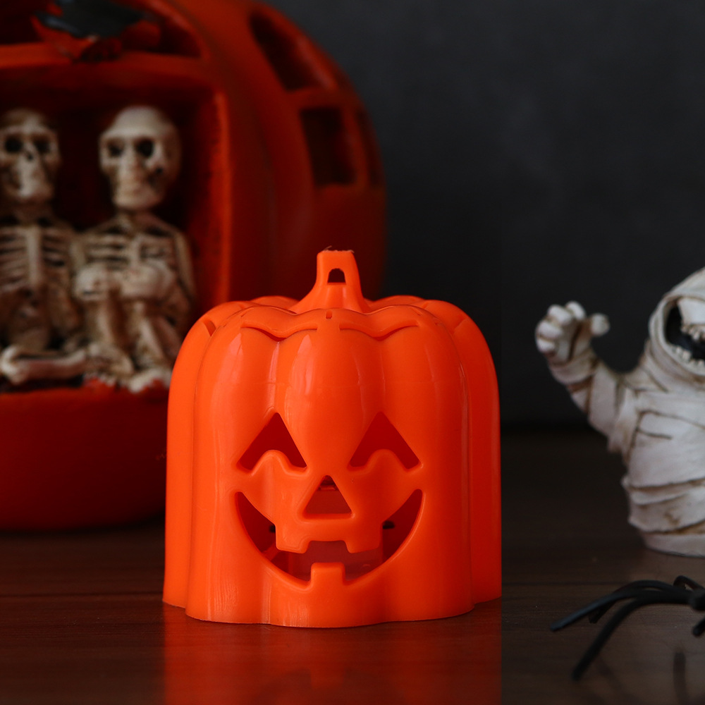 Nuevo Halloween calabaza lámpara fantasma día de decoración props demonio expresión pequeña lámpara de noche LED vela lámpara de mesa al por mayor