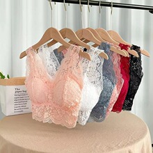 I 68129 Lace Wide Strap Deep V Back Bralette ��˿���� �羳