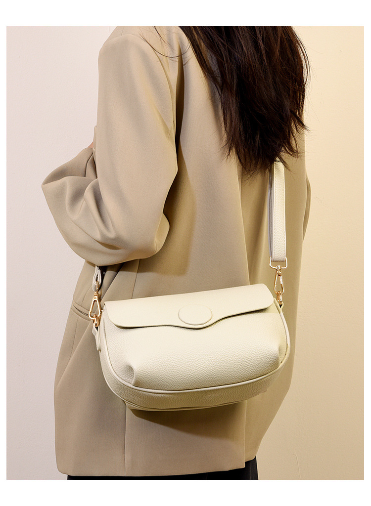 2024 new crossbody simple versatile cowhide women's spring and summer large capacity soft leather flip shoulder bag_voghion.com