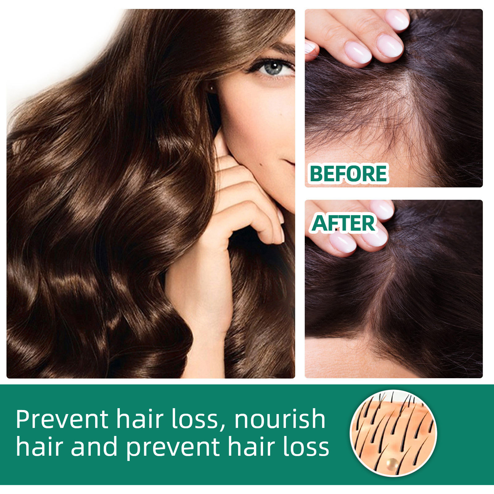 Herbal West&Month losjooni essents niisutab, et vältida tihedat juuste väljalangemist_voghion.com