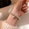 Tide, small design bracelet, universal fashionable accessory, silver 925 sample, simple and elegant design