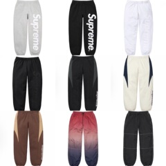 SUPREME潮牌SWEAT PANTS 街头街潮男宽松加绒卫裤束脚运动裤休闲