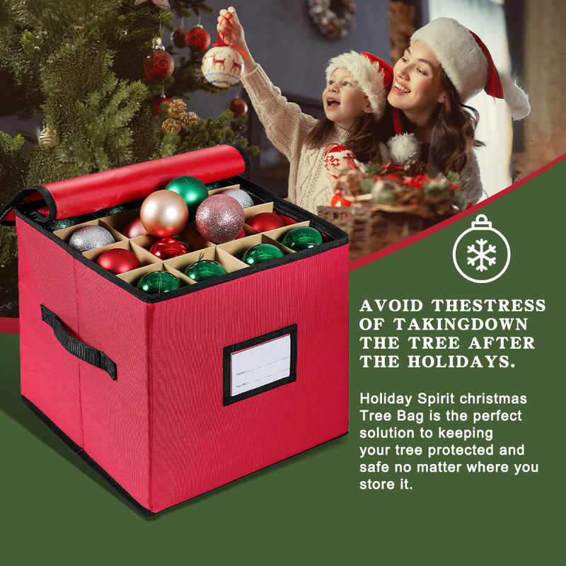 クロスボーダー直供オックスフォード布装飾収納ケース折りたたみ可取り外し可能クリスマスボール収納ケース|undefined