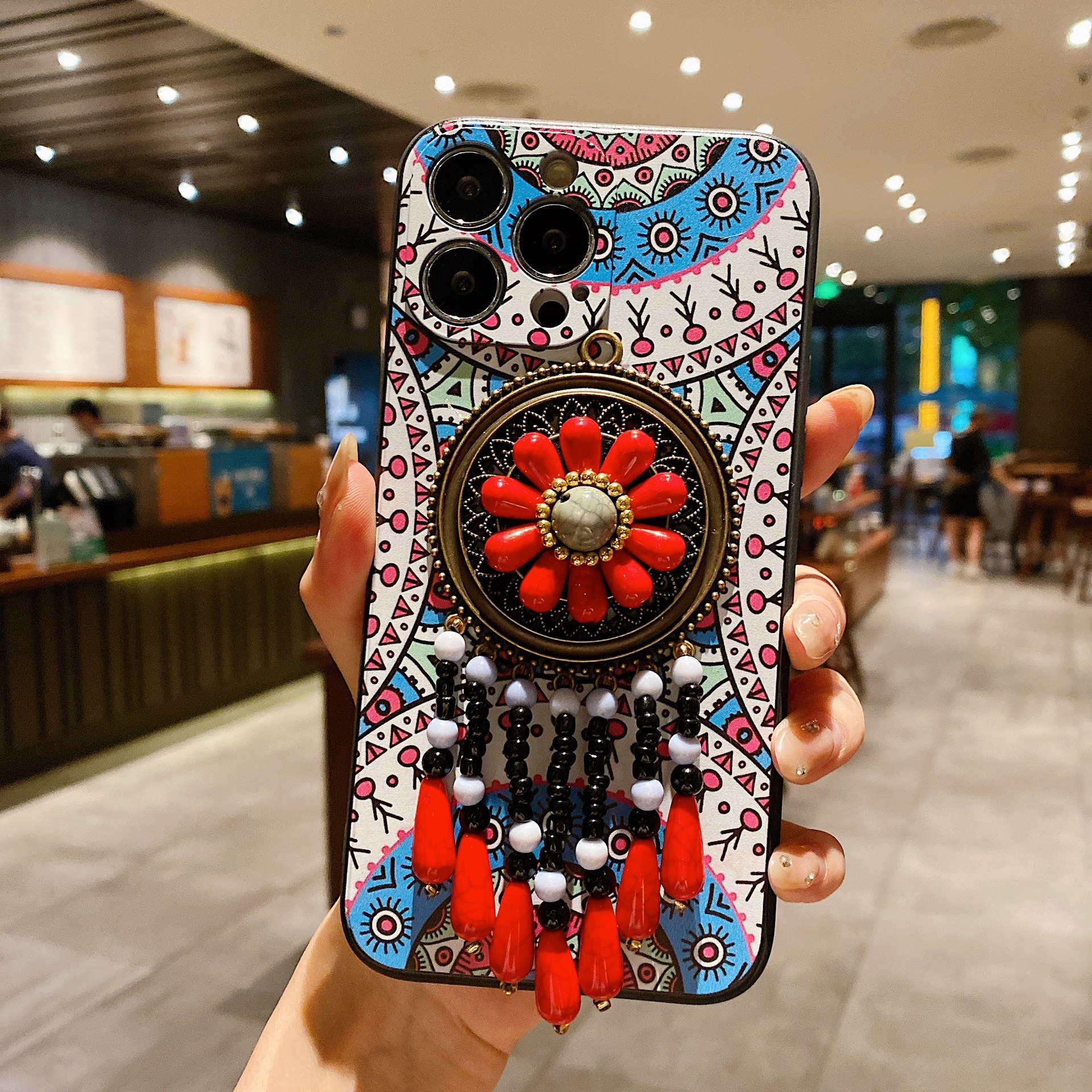 Chinoiserie Vintage Style Ethnic Style Geometric Tpu   Phone Cases display picture 1