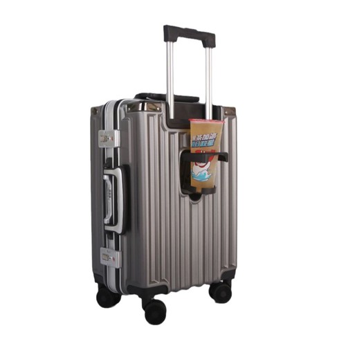 Wholesale New Model High-End Pull-Along Suitcase with Large Capacity, Fashionable with Cup Holder, Carry-On Suitcase with Silent Wheels