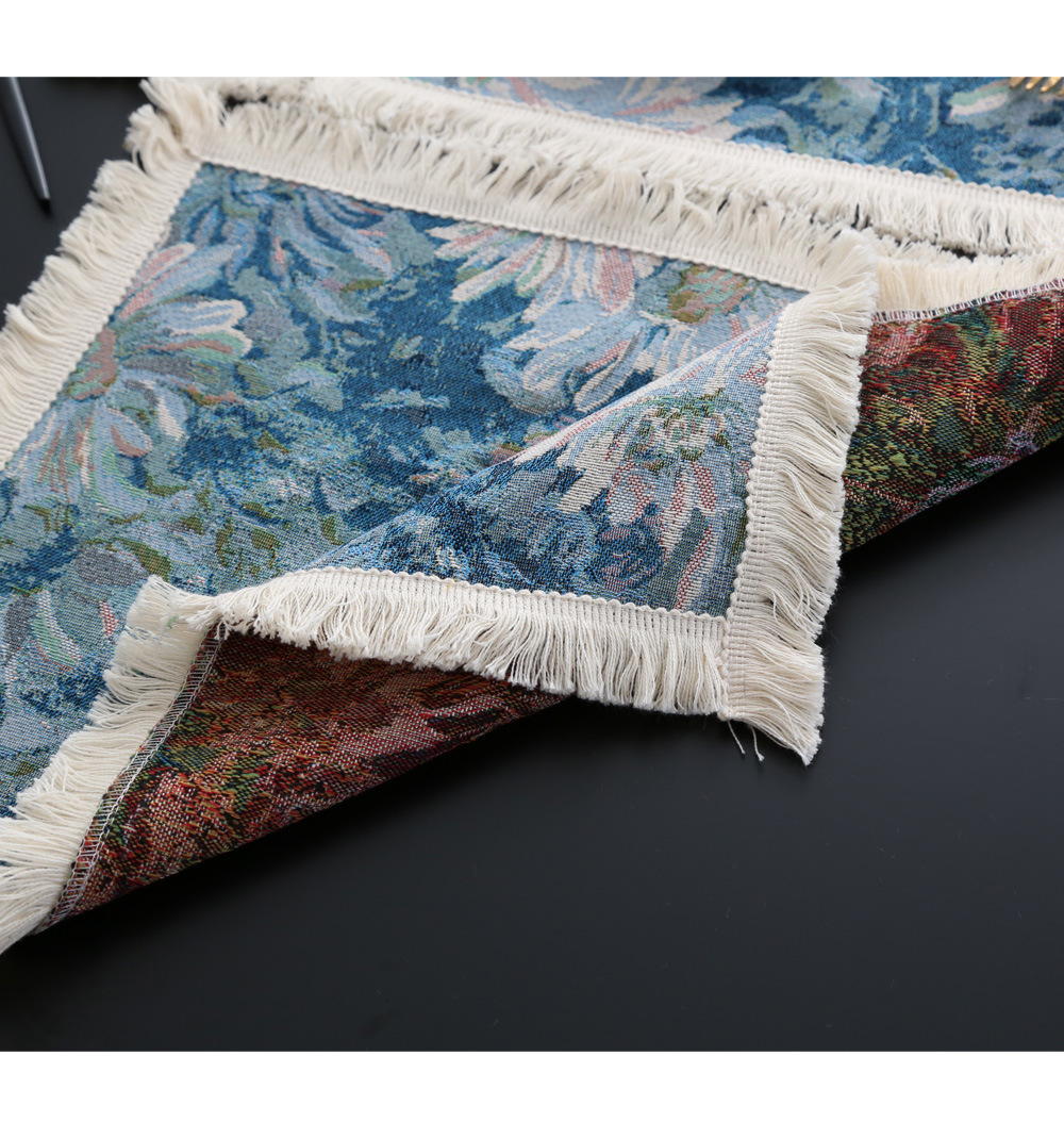 Schöne Elemente American Fresh rechteckige Tischdecke Jacquard Retro grün Stoff Tischdecke Abdeckung_voghion.com