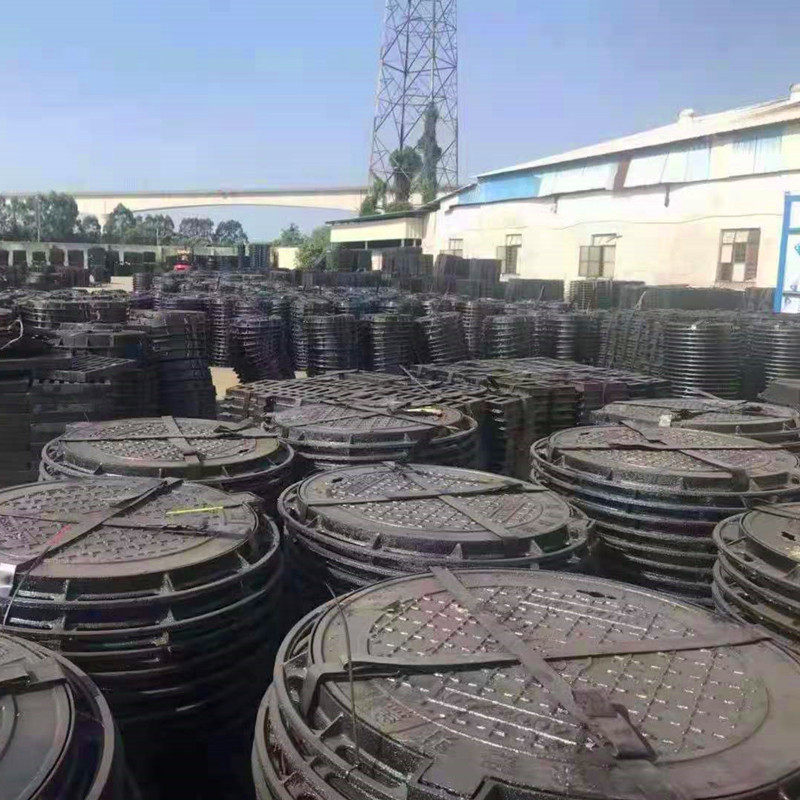 球墨铸铁井盖 下水道雨水污水沙井盖 圆形市政电力通信窨井盖板