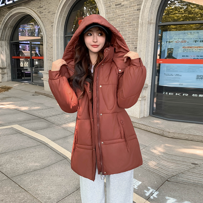 2025 chaqueta de algodón holgada coreana, chaqueta de algodón de invierno, chaqueta de algodón caliente, chaqueta de algodón de pluma, ocio, versátil