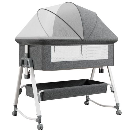 w! Crib removable portable cradle bed foldable lift multifunctional bb bed splicing large