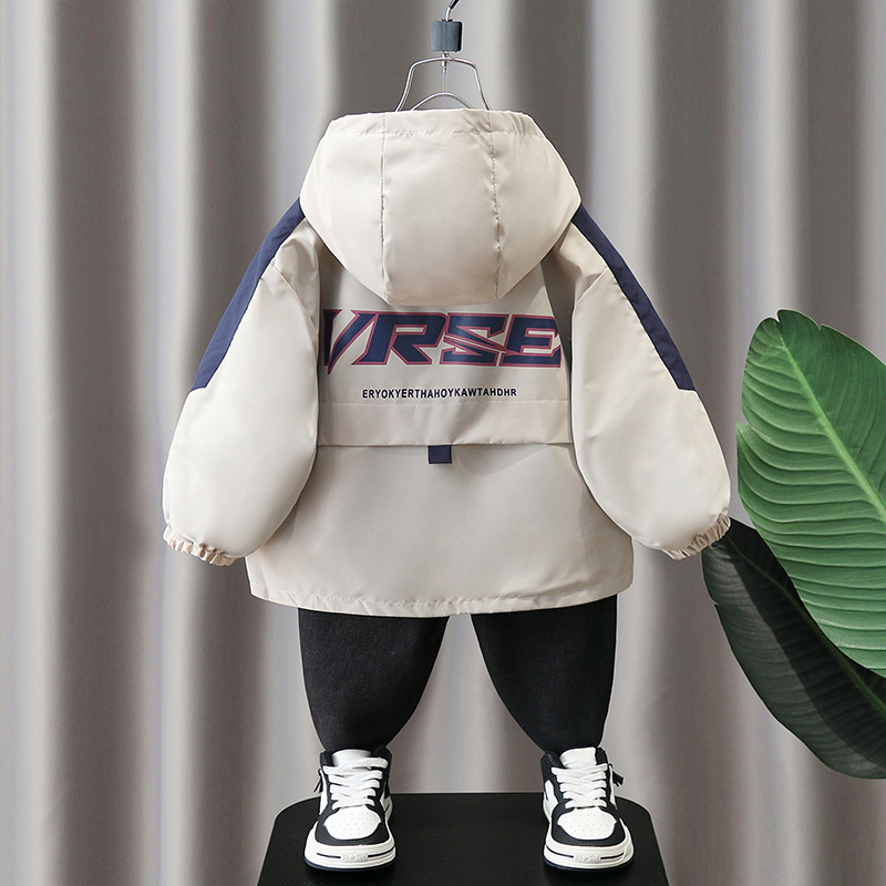 5891 Ropa para niños Chaqueta de otoño para niños 2025 Primavera y otoño Nuevo estilo Estilo occidental Chaqueta cortavientos para niños Ropa de otoño