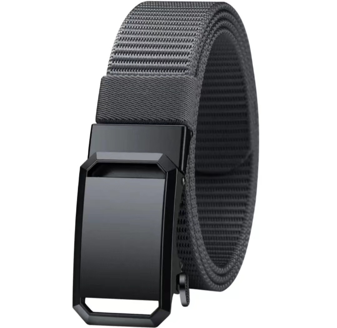 [Durable throughout ten years] Nylon tactical belt classic men's belt automatic buckle work versatile canvas pants work wear