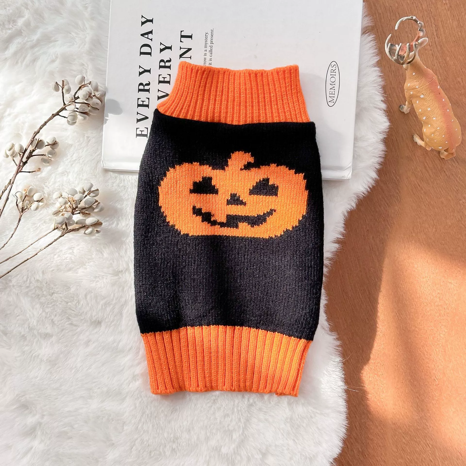 Одежда для собак Одежда для Хэллоуина в виде тыквы Одежда для собак на Хэллоуин Свитер для собак Одежда для собак Осень и зима