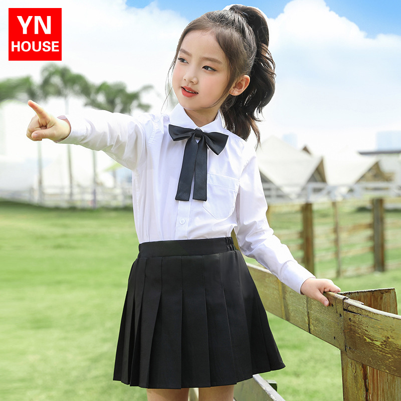Traje para niñas Primavera y otoño 2023 nueva falda de estilo preppy casual de dos piezas estilo coreano Falda plisada a juego