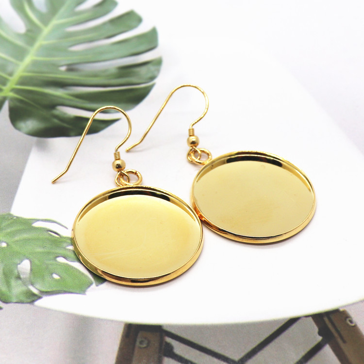 Retro Simple Time Treasure Earrings Medieval Groove Leather Earrings Stainless Steel DIY Jewelry Factory Outlet