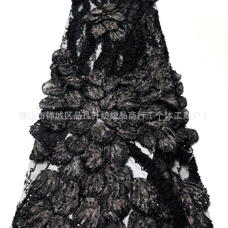 industria pesada tridimensional con cuentas bordadas Gaoding hermosa cena de fiesta mitzvah vestido de moda tela