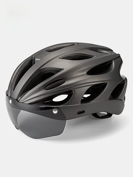 Locke Brothers Riding Helmet Mountain Road Bike Helmet with Goggles Polarized One-piece Colorful Men and Women
