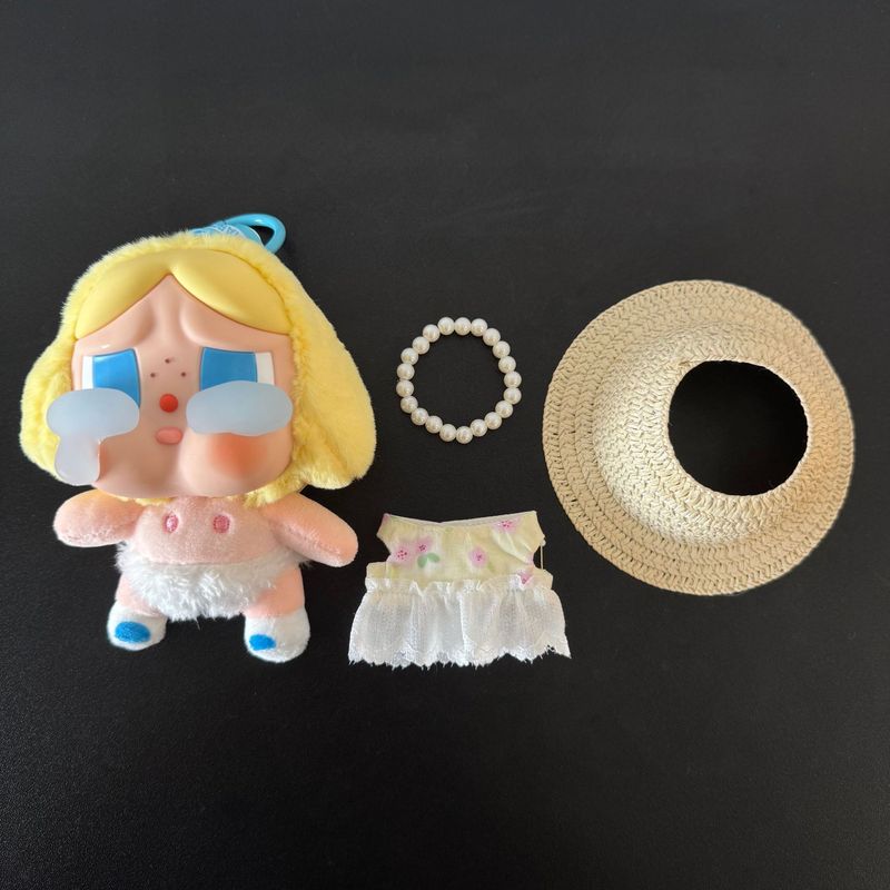 17 センチメートル泣き子泣き子誕生日帽子ベビー服手作り人形人形 10 センチメートル装飾帽子ミニドレスアップ服|undefined