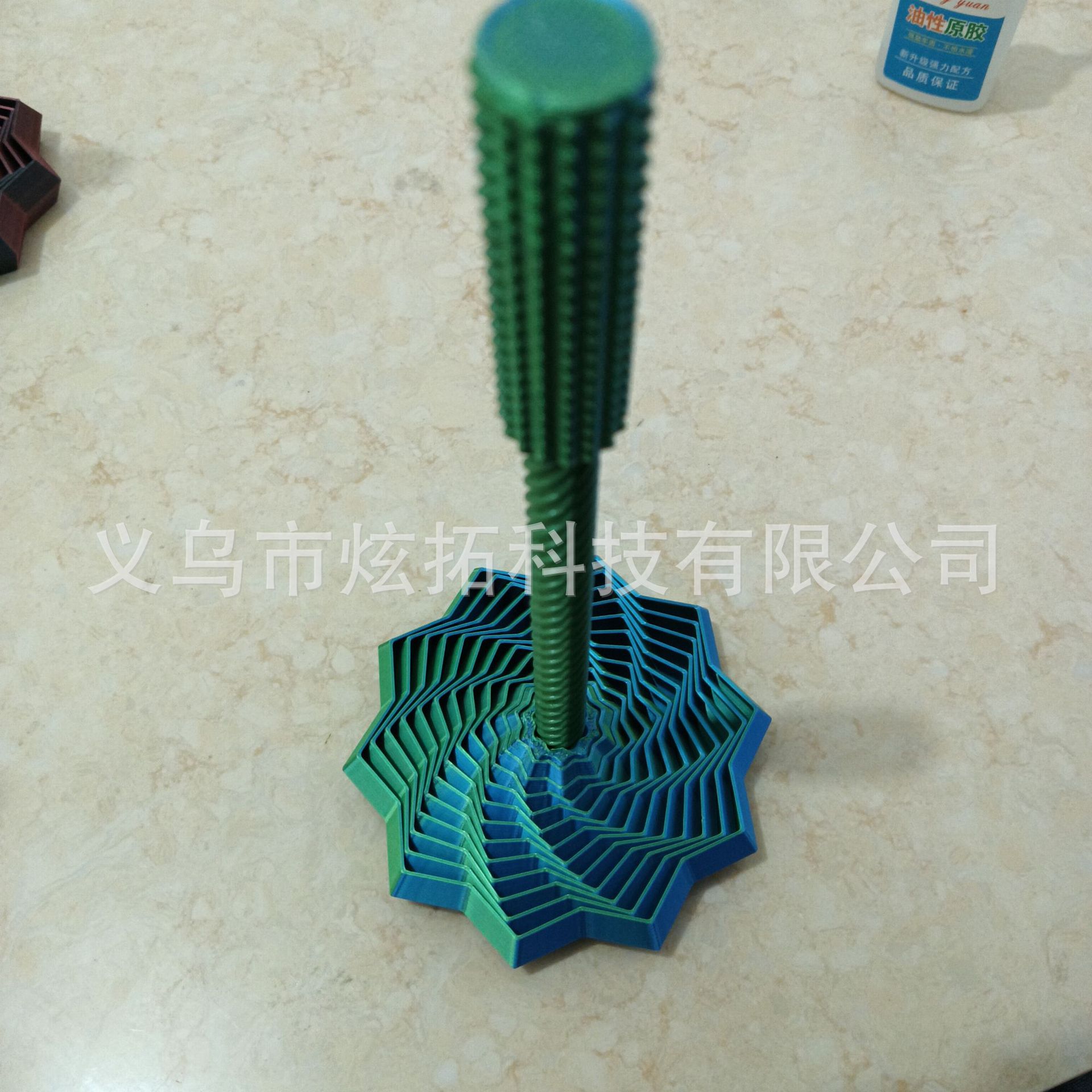 Impresión 3D descomprimida estrella ilusión óptica plegable juguete de puzzle infantil poligonal torre de rábanos espiral mesa tridimensional image 17