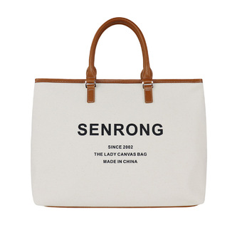 跨境尼龙帆布托特包包定制女士包袋皮包上班通勤大容量电脑手提包