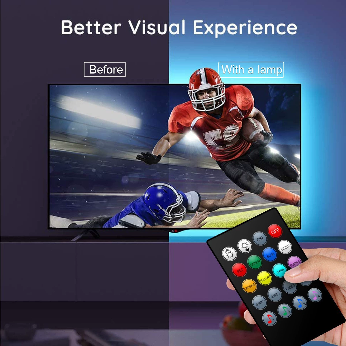 GVVOOHOME USB свет для ТВ фоновая подсветка ТВ музыка RGB атмосфера лента 5VLED набор светодиодной ленты