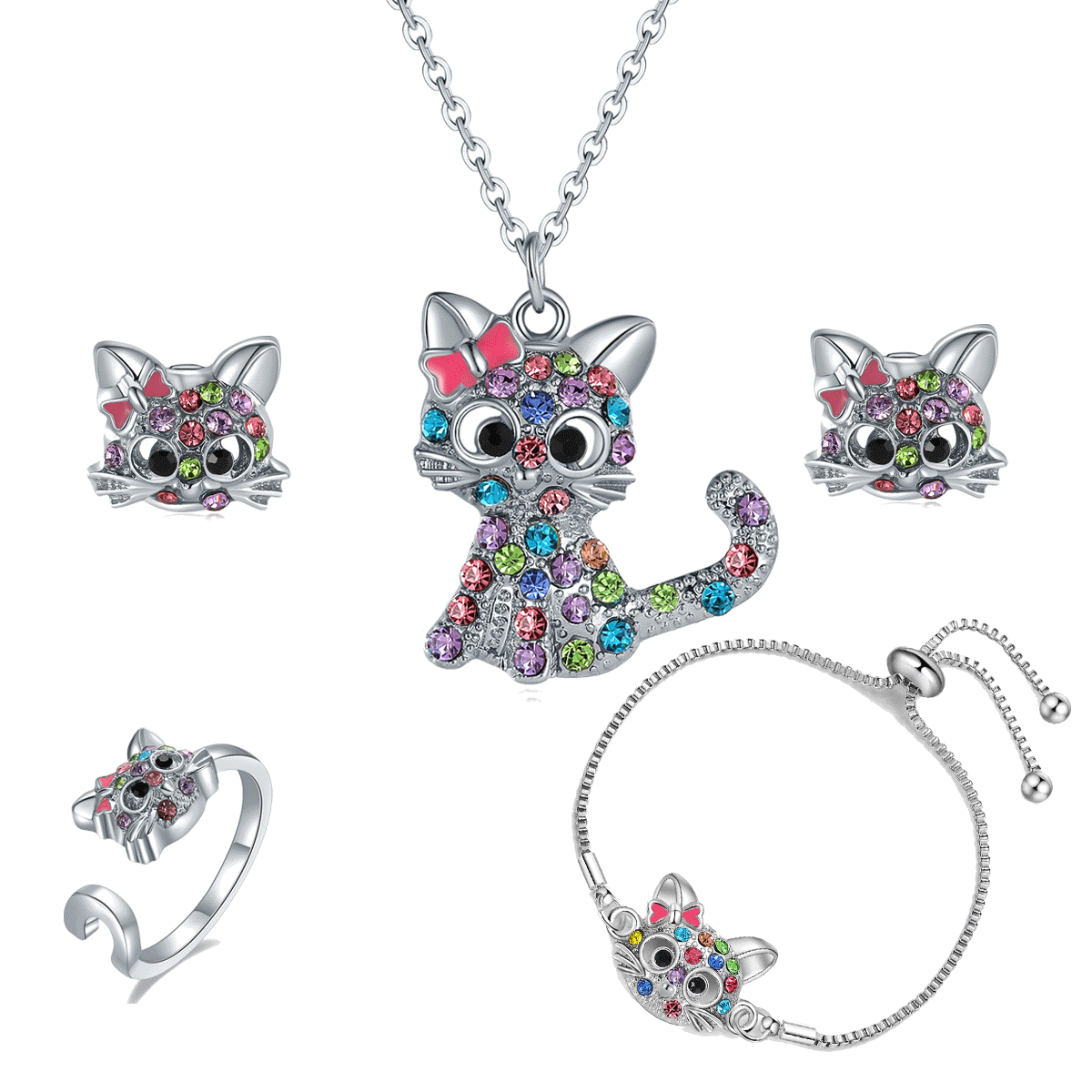 Cat Jewelry Set Image 1
