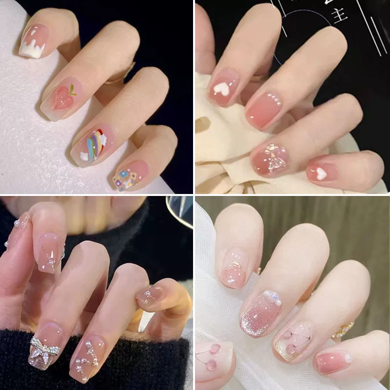 Патчи для ногтей, носимые патчи для маникюра, длинные и короткие патчи для рук, съемные новые патчи для ногтей Xiaohongshu, готовая продукция